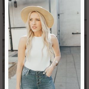 Carly Jean Los Angeles "Eden" Tank, Ivory